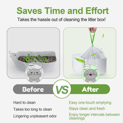 Dranbol heavy-duty drawstring liner close-up highlighting leak-proof sealing and mess-free disposal.