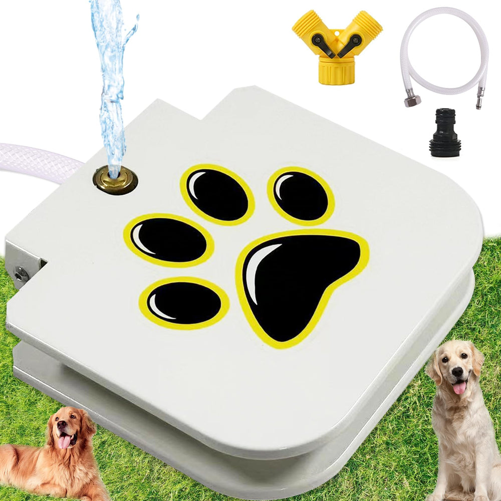 DRAROAD outdoor dog water fountain pedal activation enables easy hydration during outdoor play.