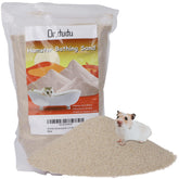 DR.DUDU hamster bath sand 6-6lb bag keeps small pets clean and relaxed after baths.