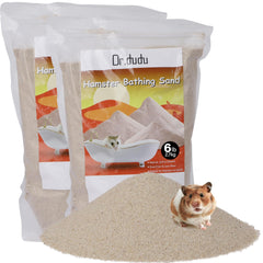 DR.DUDU hamster bath sand bag close-up shows dust-free formula for safe baths