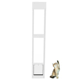 Dreampedal cat-dog door insert front view shows secure pet access