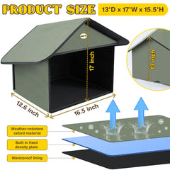 Dreyoo cat shelter durable oxford material withstands outdoor use