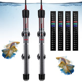 Dreyoo two-pack submersible heaters in a clean aquarium setup for consistent warmth