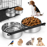 DricRoda dog crate water bowl assembly shows tool-free setup