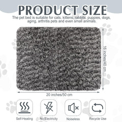 Drydiet cat pad gray fabric closeup shows plush surface for cozy naps