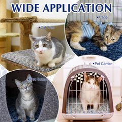 Drydiet cat pad inside crate bed demonstrates warm, safe resting spot