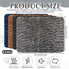 Drydiet self-heating cat pad coffee color provides plush warmth for pets