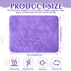 Drydiet self-warming cat pad purple closeup plush surface for fluffy paws