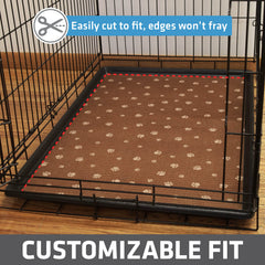 Drymate dog crate mat machine-washable for easy cleaning and reuse.