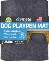 Drymate Jumbo Dog Playpen Mat folded for compact storage and travel-ready setup