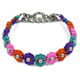 DSHOM cute handmade paracord dog collar with flower pattern, ideal for daily outings