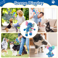 DSUMD elephant-shape-durable-plush appeals visually during dog playtime.