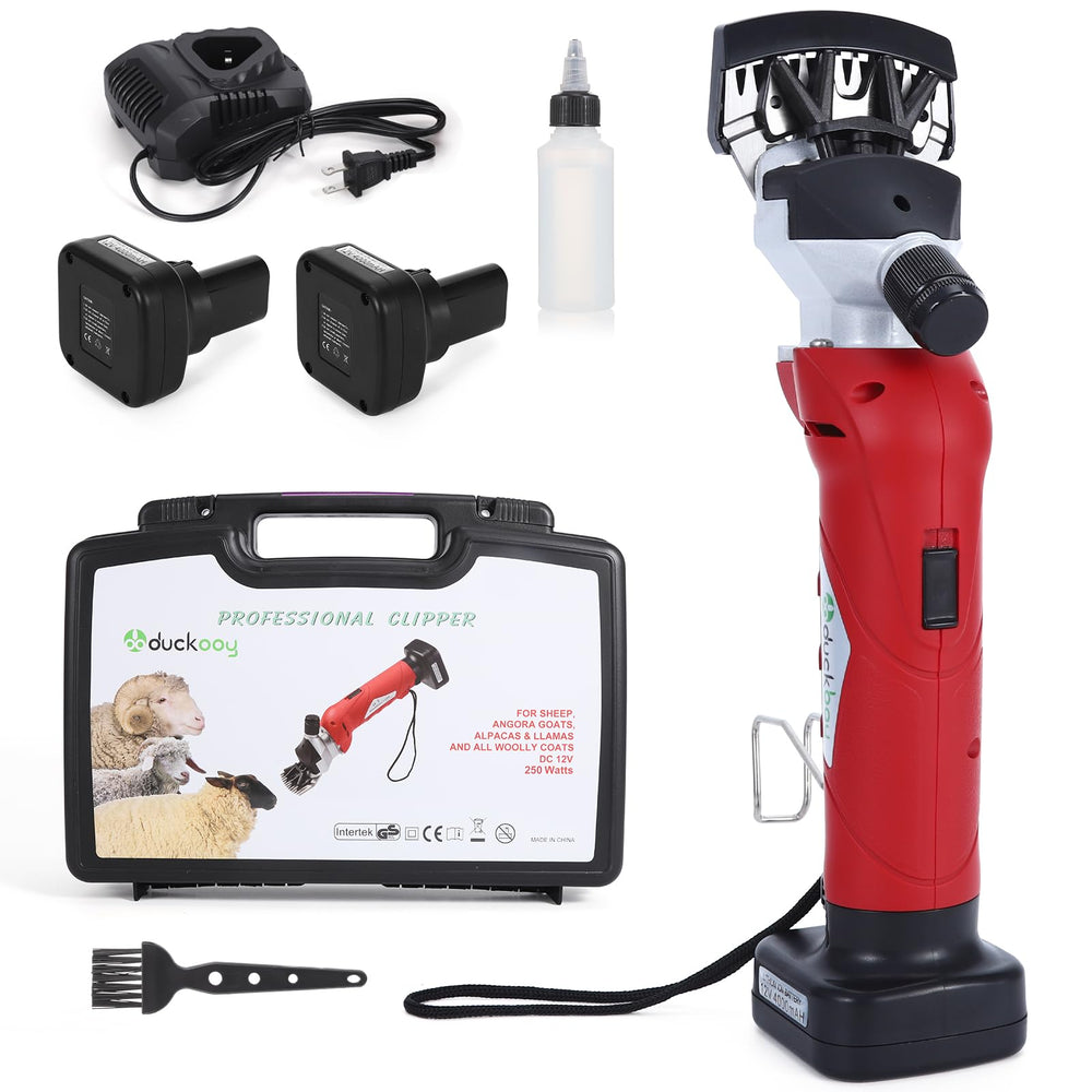 DUCKBOY cordless sheep shears charging dock enables quick recharges for uninterrupted grooming.