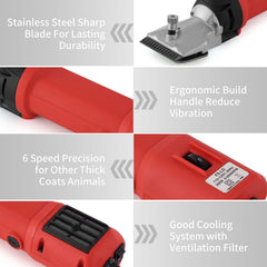 DUCKBOY heavy duty clippers durable shell with cooling fan prevents overheating