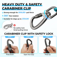 Duckygoo dog-runner heavy-duty cable close-up highlights chewer-resistant design