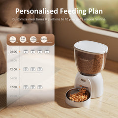 DUDUPET feeder digital LCD display guides easy programming for daily meals.