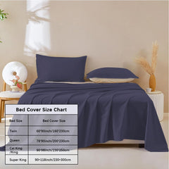 DUJUIKE navy cover adds stylish decor to a bedroom setting