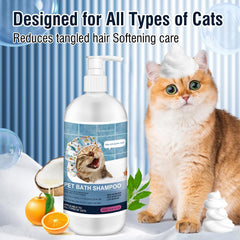 DUNKHADEN cat shampoo during bath shows long lasting fragrance and fresh coat.