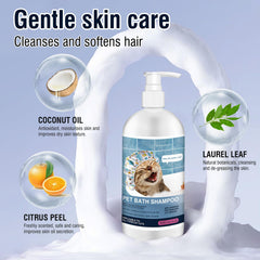 DUNKHADEN cat shampoo foam application highlights easy bath time and soft fur.