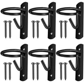 Dunzy six-pack bucket hooks for horses keep stalls organized and buckets secure.