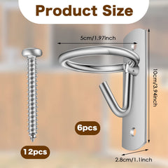 Dunzy metal sturdy bucket hooks ready for hanging water or feed buckets in stalls