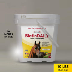 Durvet BIOTIN Daily 10lb apple-flavored pellets for easy feeding