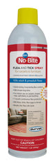 Durvet No Bite IGR spray bottle close-up for indoor flea control.