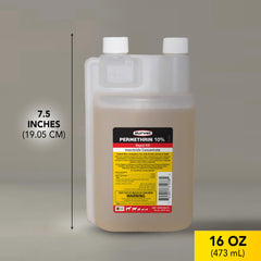 Durvet Permethrin EC 10% label close-up with concentration details