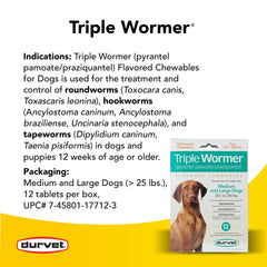 Durvet Triple Wormer packaging image showing a ready-to-use 12-pack.