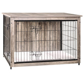 Dwanton dog crate cushion top view shows cozy sleep space and top surface for decor.