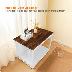 Dwanton dog crate double-doors provide easy access for pets and owners