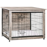 Dwanton dog crate furniture interior with cushion for cozy naps