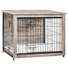 Dwanton dog crate furniture interior with cushion for cozy naps