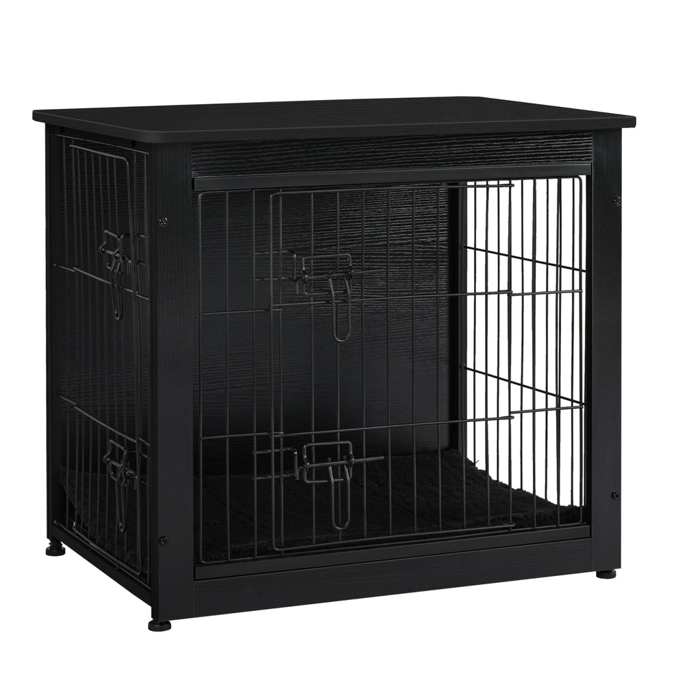 Dwanton dog crate furniture cushion inside provides a cozy sleeping nook for dogs.
