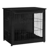 Dwanton dog crate furniture cushion inside provides a cozy sleeping nook for dogs.