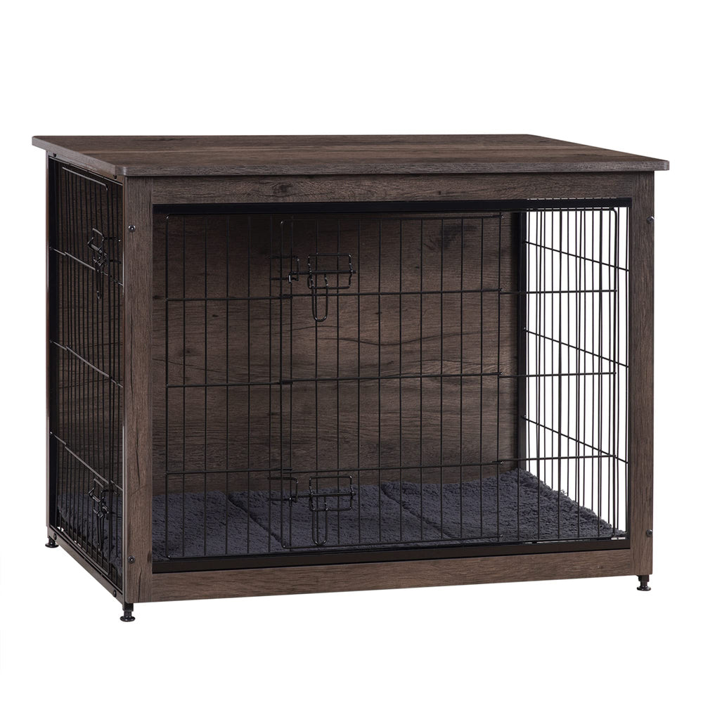 Dwanton dog crate furniture cushion close-up shows a cozy interior for quick naps.