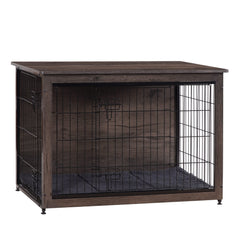 DWANTON Dog Crate Furniture cushion close-up showing cozy sleep support.
