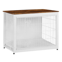 Dwanton dog crate furniture overview shows dual function as crate and side table