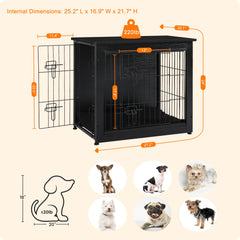 Dwanton dog crate furniture top surface supports decor while keeping pet nearby.