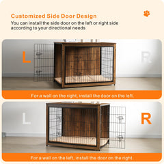 Dwanton indoor dog house in 43.3 inches for roomy accommodation.