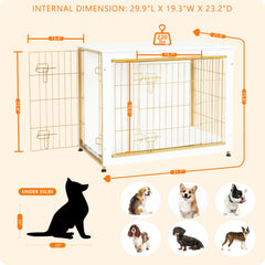Dwanton kennel table with double doors offers easy access and tidy pet space.