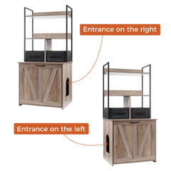 Dwanton litter box enclosure with washable drawers simplifying cleanup.