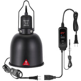DXOPHIEX 5.5-inch dome heat lamp shows efficient heat delivery for reptile basking zones.