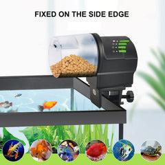 DXOPHIEX automatic fish feeder battery-powered backup ensures feeding when power is out.