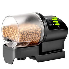 DXOPHIEX automatic fish feeder edge-mount demonstrating reliable vacation feeding.
