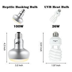 DXOPHIEX dual reptile light fixture hanging setup enables flexible height placement.