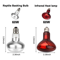 DXOPHIEX Nano Reptile Heat Lamp Fixture with infrared bulb provides warm nights without disrupting cycles.