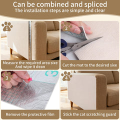 Dyale Cat Scratch Mat trim-to-fit adapts to curved edges for DIY projects