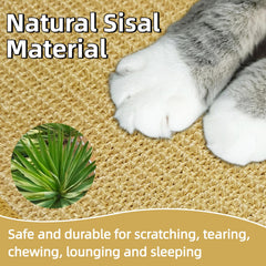 DYAUS alfombrilla rascar conejo sisal suave, fácil de limpiar