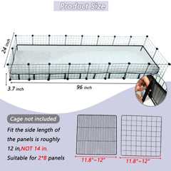 DZWLKJ guinea pig cage liner raised 3.2 inch sidewall to contain mess